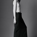 Wool Slim Skirt Black