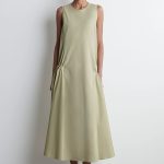 Pleated Dress Green