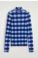 Merino Turtleneck Top Blue - Image 4