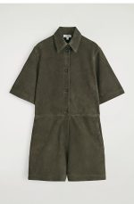 Suede Jumpsuit Khaki - Image 3