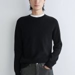 Cotton Crew-Neck Pullover Black