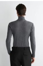 Wool Turtleneck Pullover Gray - Image 2