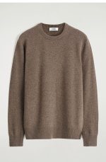 Cashmere Round-Neck Sweater Gray - Image 4