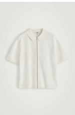 Loose Waffle Cotton Zipper Knitted - Image 4