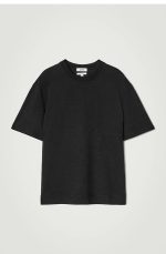 Cotton Round-Neck T-Shirt Black - Image 4