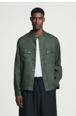 Linen Oversized Shirt Green