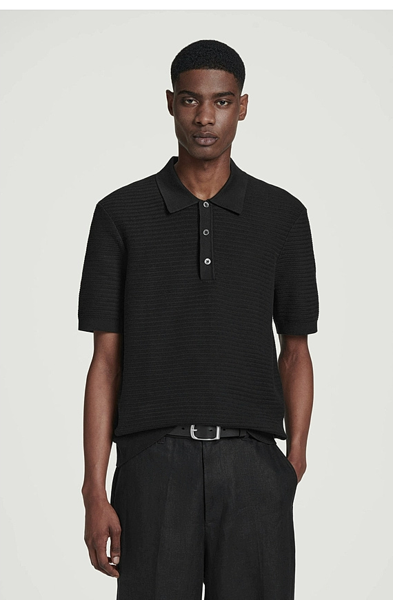 O1CN019mgbfG1u7vsYQZYu8_!!4611686018427380567-0-item_pic Knitted Polo Black - Image 1