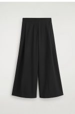 Wool Wide-Leg Pants Black - Image 4
