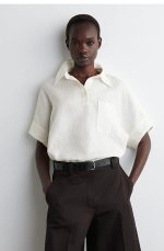 Linen Cardigan White