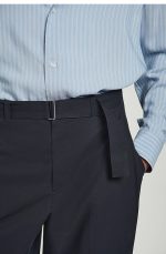 Pleated Trousers Blue - Image 3