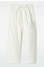 Cotton Drawstring Pants White - Image 4