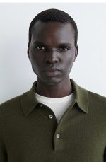 Cashmere Collared Polo Green - Image 3