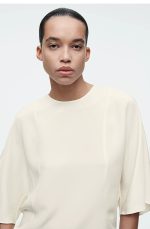 Silk T-Shirt Beige - Image 2