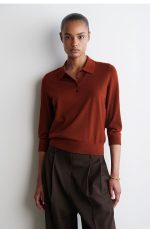 Standard Polo-collar Merino Wool Knitwear