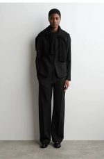 Straight Trousers Black