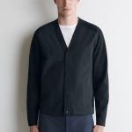 Knitted V-Neck Cardigan Navy