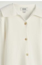 Knitted Collared Jacket - Image 5