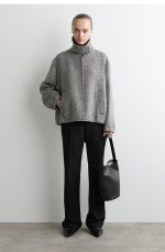 Tweed Mock-Neck Jacket - Image 2