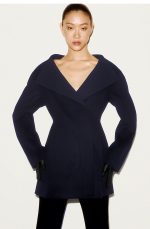 Wool Oversized Coat Blue