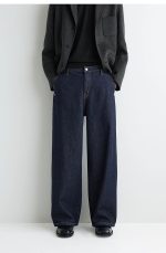 Oversized Wide-leg Denim Dark Blue - Image 2