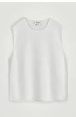 Knitted Round-Neck Vest White - Image 3