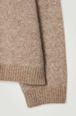 Wool Round-Neck Sweater Beige - Image 4