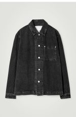 Denim Collared Shirt Black - Image 3