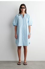 Round-Neck Shirt Blue