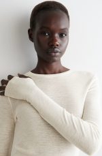 Wool Long-Sleeve Shirt White - Image 3