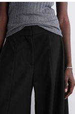 Wool Wide-Leg Pants Black - Image 3
