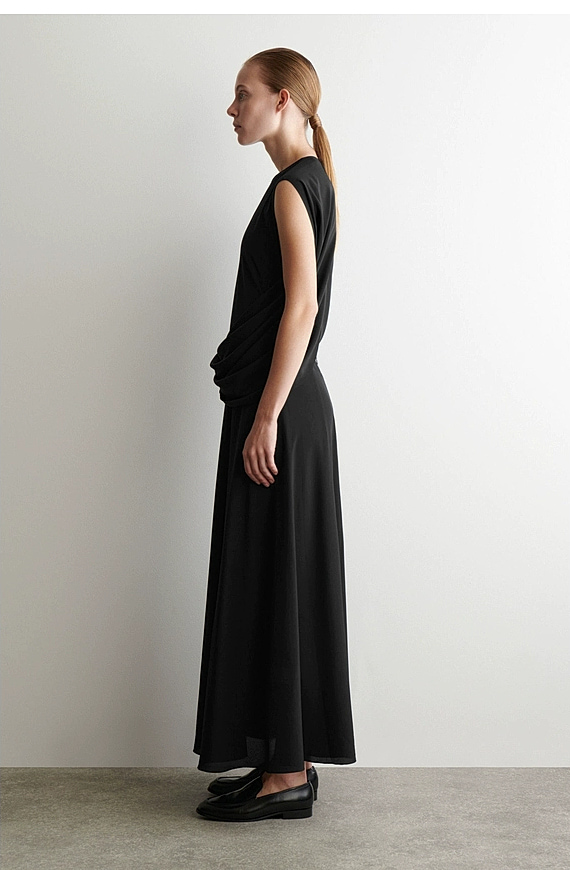 O1CN01C6hzR11u7vuzUV6WA-4101595991 Silk Oversized Dress Black - Image 1