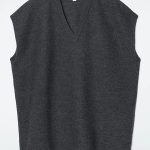 Wool Oversized Vest Black