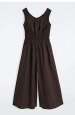 Cotton Jumpsuit Brown - Image 4