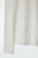 Knitted Round-Neck T-Shirt Gray - Image 4