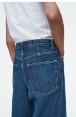 Casual High Waist Wide-leg Washed Denim Spring & Fall Wear M - Image 2