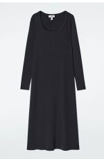 Knitted Slim Dress Navy - Image 3