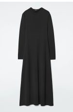 Knitted Slim Dress Black - Image 3