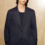 Cotton Single-Breasted Jacket Navy