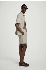 Knitted Shorts Beige - Image 2