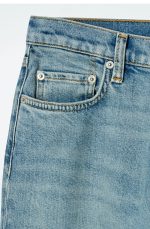 Slim High Waist Cropped Denim Light Blue - Image 5