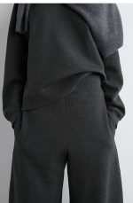 Cotton Wide-Leg Pants Gray - Image 3