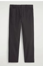 Cotton Straight Trousers Brown - Image 4