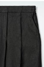Linen Wide-Leg Pants Black - Image 5