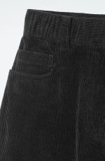Corduroy Wide-Leg Pants Black - Image 5