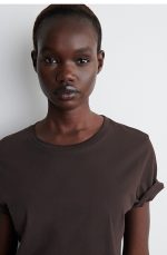 Round-Neck T-Shirt Brown - Image 3