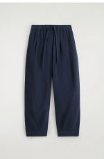 Cotton Drawstring Pants Navy - Image 4