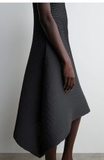 Pleated Dress Gray - Image 3