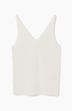 Knitted V-Neck Vest White - Image 3