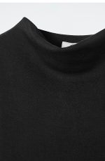 Knitted Slim Dress Black - Image 4