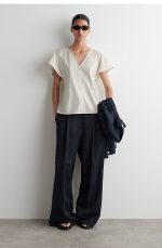 Cotton V-Neck Top - Image 2